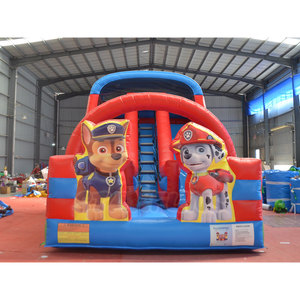 Glissière gonflable à Double voie de location de fête commerciale Glissière gonflable à thème de patte de chien de <span class=keywords><strong>patrouille</strong></span> Glissière sèche humide pour enfants et adultes - Product Image 3