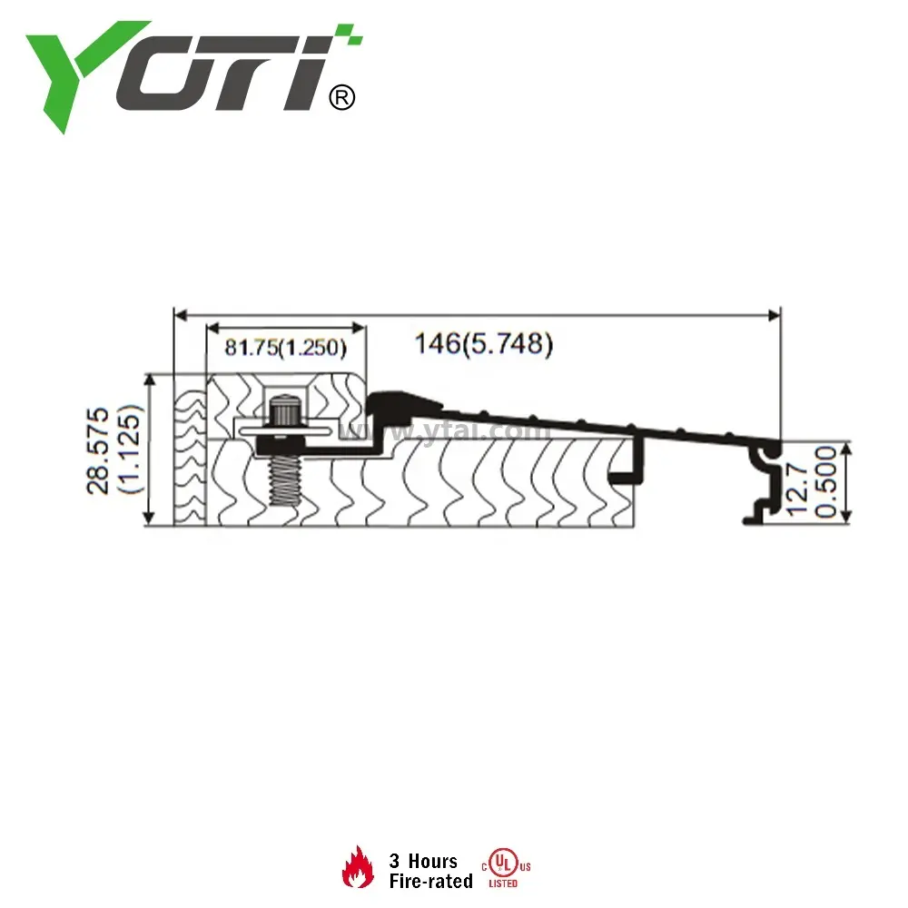 YDT502 36" Wood Sills Adjustable Threshold With Aluminum Part