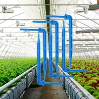 Kit d'irrigation GREAT IRRIGATION en plastique à 4 voies avec fléchettes courbées noires pour système d'arrosage de pots de fleurs