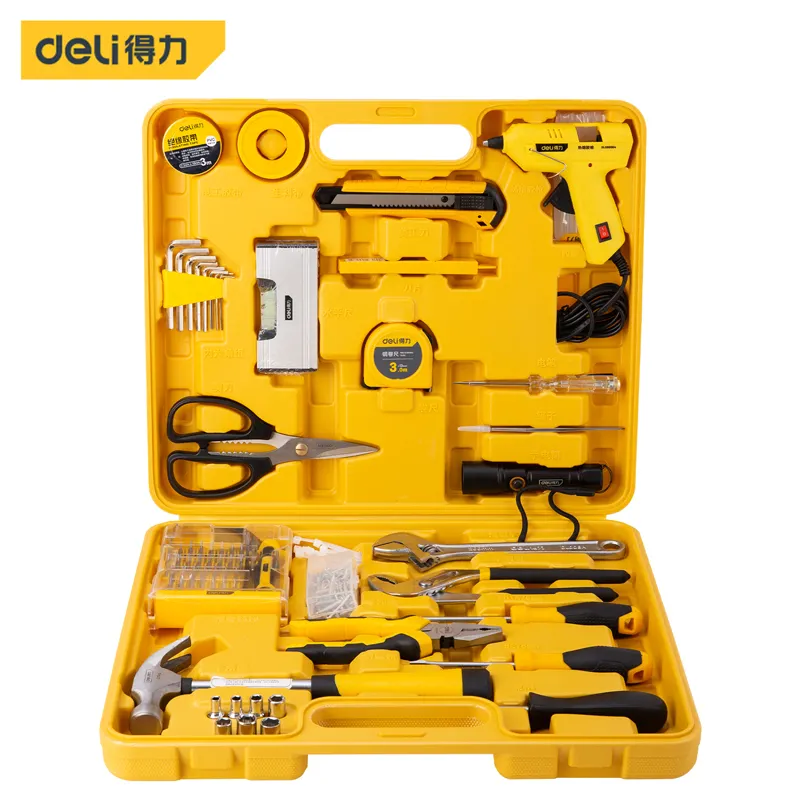 Deli DL1068J Combination Package Mixed Tool Set Best Repair Kit Household Hand Tool Set