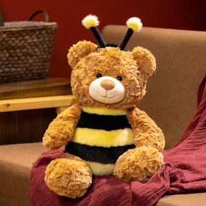 Benutzer definierte Super Soft Cute Bee Teddybär Gefüllte Puppe Bester Freund Schlaf Begleiter auf Bett Plüsch Tier Spielzeug für Geburtstags geschenk - Product Image 3