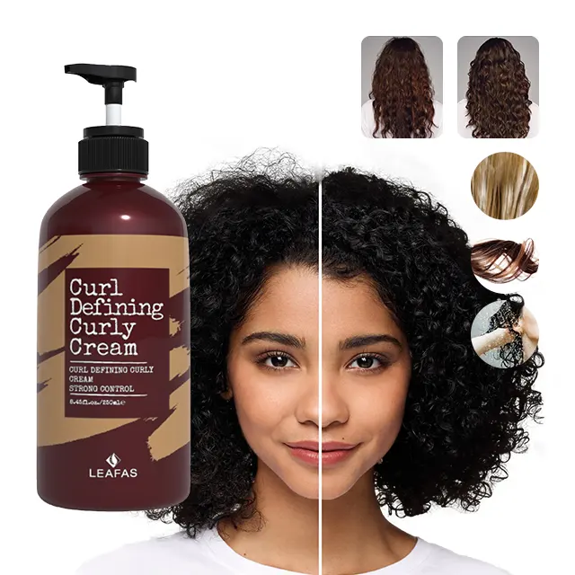 Oem odm özel stil en iyi krem kıvırcık saç ürünleri için nemlendirici curl tanımlayan saç kıvırma kremi düşük MOQ ile
