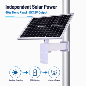 off Grid 40W 20Ah 222WH DC12V 5V 48V Solar Trailer Without CCTV Camera Backup Power Solar Energy System - Product Image 3