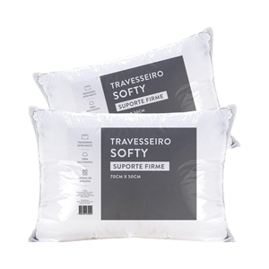 Kit 02 Oreillers modernes à corps plein 70cm X 50cm Soutien doux et ferme Extra doux <span class=keywords><strong>Anti</strong></span>-<span class=keywords><strong>allergique</strong></span> Fibre importée 200TC - Product Image 1