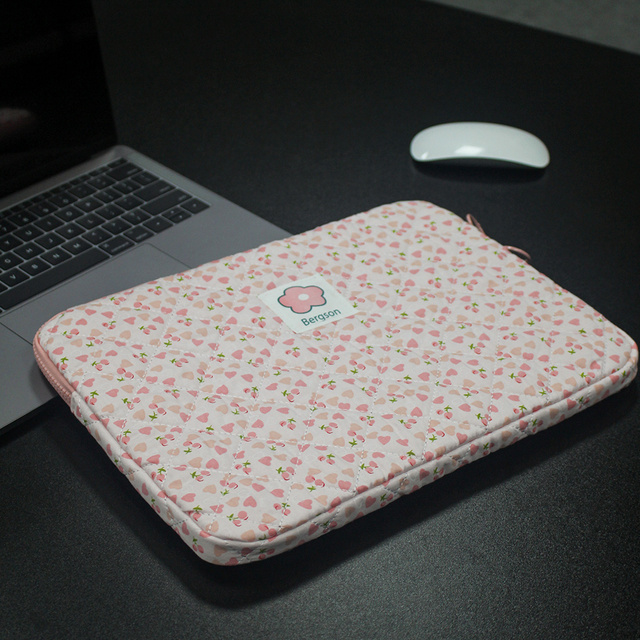 Cute . Inch Polyester Laptop Sleeve Tablet Case Cover for Macbook Air Pro 4 5 5.6 iPad Pro Air 4 Compatiable Various Sizes