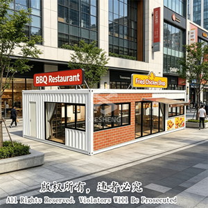 Container Ristorante Pop-up <span class=keywords><strong>da</strong></span> 20 piedi per Pollo Fritto, Container per Caffetteria Esterna, Negozio di Tè al Latte, Case Mobili Rimovibili - Product Image 3