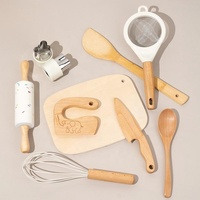 Ensemble de cuisine Montessori en bois pour jouer à faire semblant, jouet de cuisine interactif parent-enfant pour les tout-petits, jeu de rôle réaliste