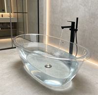 Baignoire autoportante en acrylique, baignoire moderne en surface solide pour salle de bain