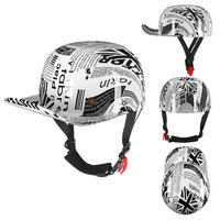 Gorra de béisbol de estilo Retro gángster DS, Media casco, para montar en coche eléctrico