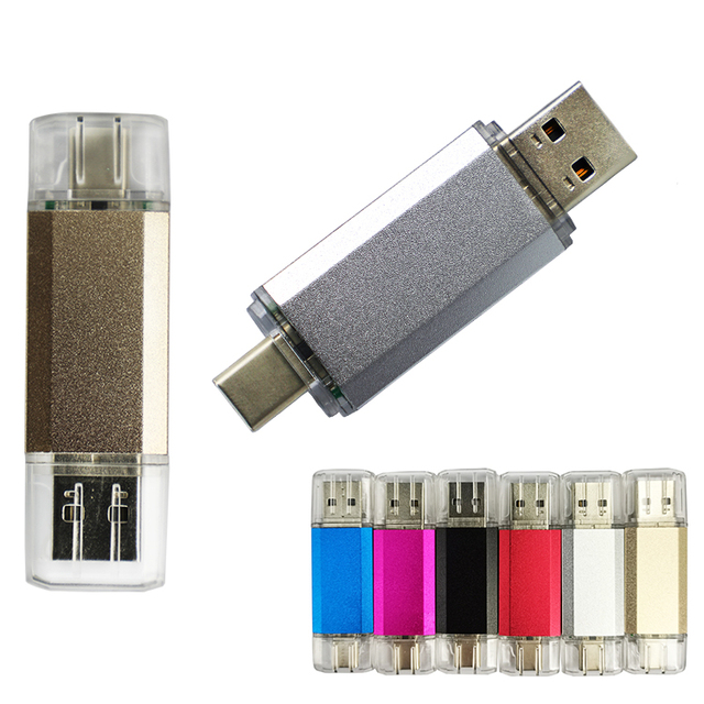 OTG USB Dual Type-C 8GB 16GB 32GB 64GB 128GB Flashdisk Cle USB Flash Drive Flash Drive Pen Drive Pendrive