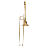 Professional Bb Key Brass Tenor Trombone Gold Lacquer Finish Easy Install for Stage Performance