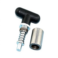 Quick Release Pin T Handle Ball Lock Pin Stainless Steel Pop Pull Pins with Pull Ring Knob Plunger Detent Pins for Fastening