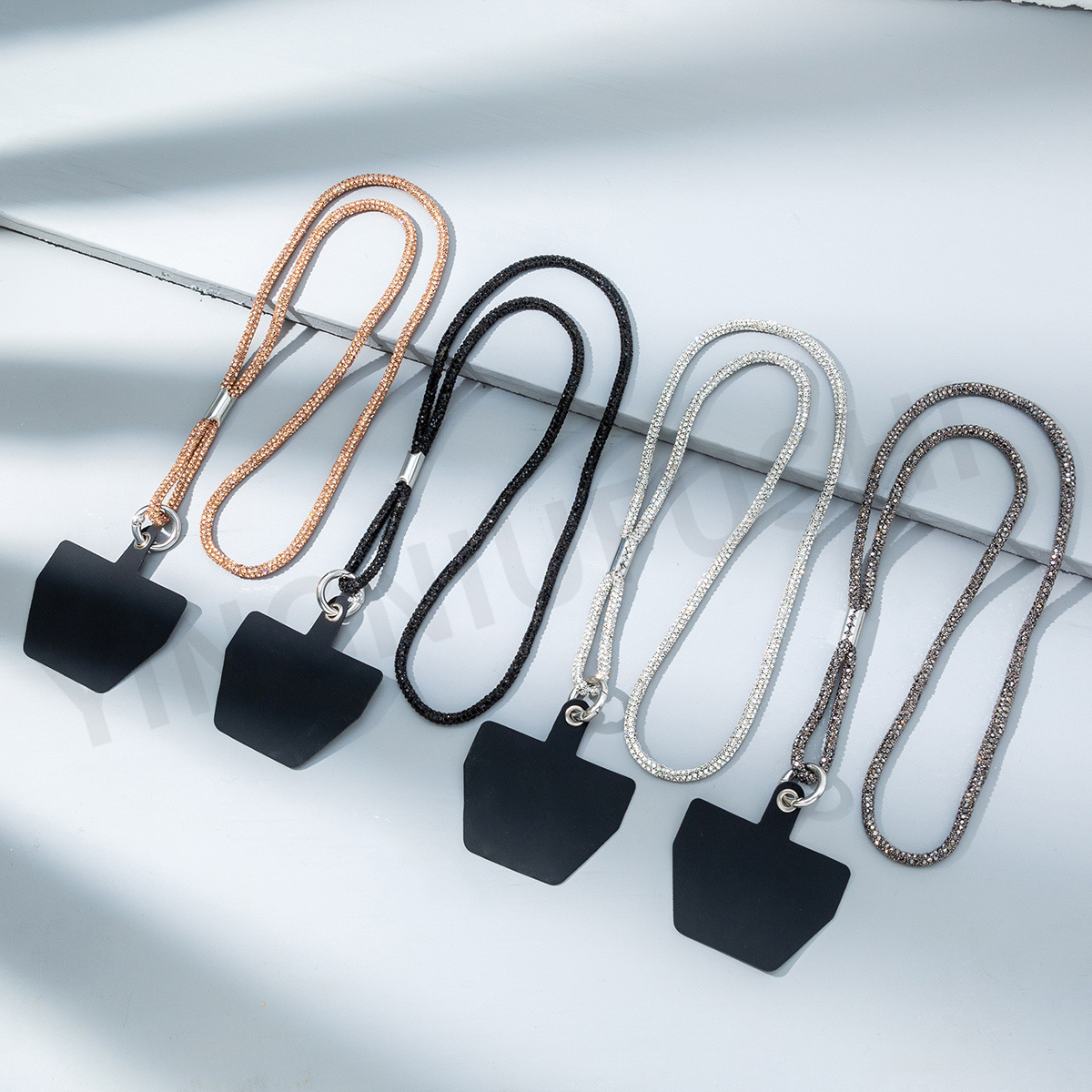 Новинка 2022, Аксессуары для мобильных телефонов, оптовая продажа, цепочки для телефонов со стразами, Модный Универсальный шнурок для ключей с защитой от потери