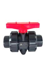 Vanne à boisseau sphérique double union en UPVC JIS, raccord à souder par immersion, vanne manuelle résistante à la corrosion pour les conduites de traitement chimique et de l'eau