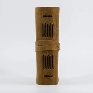 Handmade Leather Grimoire Journal Deckle Edge Paper <b>Book</b> of Shadows, Rustic Vintage Spell Notebook - Product Image 5