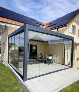 Pérgola Moderna para Jardín Exterior, de Aleación de Aluminio Engrosada, Resistente a la Corrosión, Quiosco 100% Impermeable, Diseño Cuadrado, LED - Product Image 1