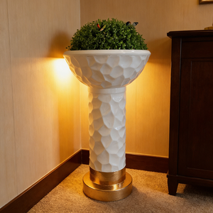 Ensemble de 3 vases en verre mosaïque argenté scintillant - Décoration cylindrique haute pour <span class=keywords><strong>couloir</strong></span> d'hôtel et espace commercial - Product Image 4