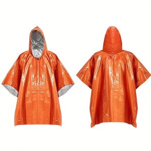 เสื้อกันฝนฉุกเฉินแบบใช้แล้วทิ้ง สีส้ม ชิ้นเดียว ช่วยชีวิตได้ เหมาะสำหรับการตั้งแคมป์ ปีนเขา ป้องกันอาการหนาวจัด ใช้ได้ทุกฤดู - Product Image 4
