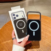 Coque de Téléphone Magnétique Translucide de Luxe en Gros pour iPhone 17 18 Pro, Étui Antichoc pour iPhone 17 16 15 14 13 12