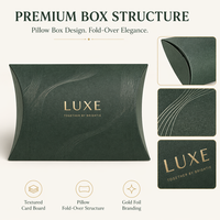Boîte personnalisée d'extension de perruque de luxe recyclable stratification mate élégante boîte d'oreiller de cheveux avec doublure en papier kraft blanc
