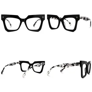 Wesee Brand In Stock Fashionable Rectangle Acetate Optical Eyeglasses Women Designer Glasses For Sale