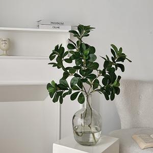 Feuilles artificielles de Ficus Microcarpa 72 cm vertes, haute simulation, décoration intérieure - Product Image 2