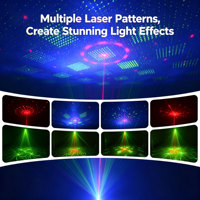 Wuzstar Mini RG Lumière de Scène Activée par le Son, Effet Multi-Mode Synchronisé à la Musique, pour DJ, Discothèque, Club, KTV, Fêtes et Événements en Intérieur