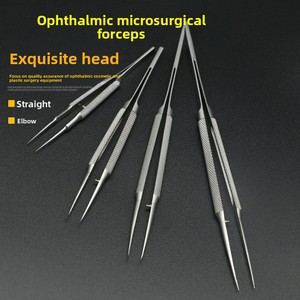 Instrumentos oftálmicos microquirúrgicos de aleación de titanio de 0,15mm con mango <span class=keywords><strong>pinzas</strong></span> curvas rectas atadas con <span class=keywords><strong>alambre</strong></span> <span class=keywords><strong>para</strong></span> cirugía plástica - Product Image 3