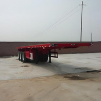 Semi-remorque plateau en acier JINFENG de haute qualité, 40 pieds, 3 ou 4 essieux, 60 tonnes, pour transport de conteneurs, Hebei, à vendre