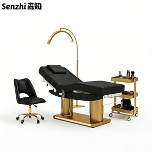 Lit <span class=keywords><strong>de</strong></span> beauté électrique <span class=keywords><strong>de</strong></span> luxe en acier inoxydable doré, <span class=keywords><strong>table</strong></span> <span class=keywords><strong>de</strong></span> <span class=keywords><strong>massage</strong></span> <span class=keywords><strong>extra</strong></span> <span class=keywords><strong>large</strong></span> à 4 moteurs, lit pour extensions <span class=keywords><strong>de</strong></span> cils - Product Image 4