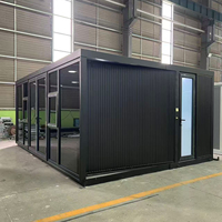 Casa Container Prefabbricata Espandibile con Tetto Piatto a Prezzo di Fabbrica, Casa Mobile Modulare Impermeabile per Cantieri Edili
