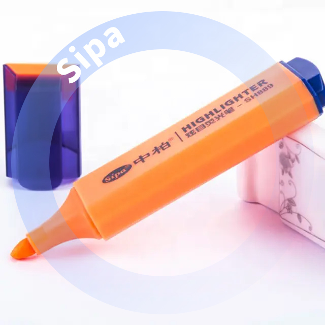 SIPA SH889 Highlighter 7 Colors Chisel Tip Marker Pen Adults Kids School Office Supplies Large Ink Reservoir Non-Erasable