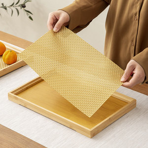 Bandeja de Servir Rectangular de Bambú Antideslizante para Té y Café en el Hogar - Product Image 2