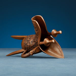 Adorno de Copa Fénix en Bronce Púrpura, Decoración Tradicional de Escritorio en Cobre, Regalo Empresarial - Product Image 3