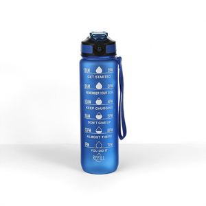 2026 Customized Logo 1L 32Oz Fancy Plastic Water Bottle With Silicone Straw and Handle for Promotion - Product Image 2