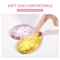 Tapis de souris en silicone transparent en forme de cœur avec repose-poignet personnalisé, résistant à l'eau, 113x100mm, pour le jeu, la maison et le bureau