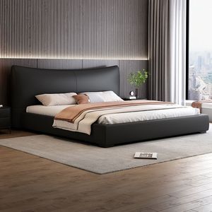 Ensemble de meubles de chambre d'hôtel de luxe sur mesure, <span class=keywords><strong>lit</strong></span> king size classique 200x200, <span class=keywords><strong>cadre</strong></span> <span class=keywords><strong>en</strong></span> <span class=keywords><strong>bois</strong></span> confortable <span class=keywords><strong>en</strong></span> cuir véritable - Product Image 6