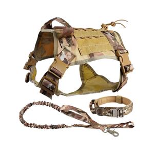 Conjunto de Correa y arnés de nailon duradero para perros, <span class=keywords><strong>collar</strong></span> ajustable para perros medianos y grandes - Product Image 1