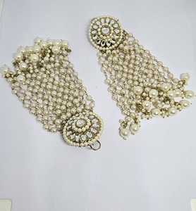 Pendientes de lujo Royal Peacock, conjunto kundan de Jhumky, joyería tradicional nupcial para boda. - Product Image 2