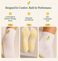 Chaussettes de yoga antidérapantes avec logo brodé personnalisé, faible MOQ, chaussettes de Pilates, échantillon gratuit disponible pour les commandes
