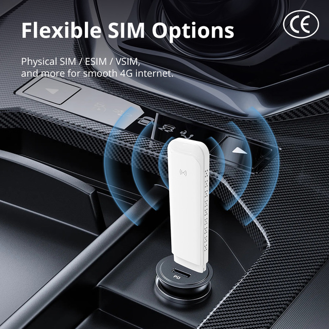 JIMI 4G LTE USB WiFi Dongle Firewall VPN WEP Support WiFi Sharing Portable Router Dual-Band 300Mbps ESIM UFI WiFi 6 EU Version