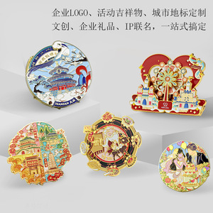 Imán de Refrigerador de Metal Personalizado con Diseño de Escena Invernal de Harbin, Recuerdo de Aleación de Zinc con Diseño de Dibujos Animados - Product Image 3