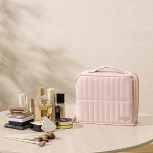 Nueva Bolsa de Cosméticos Multifuncional de Gran Capacidad, Portátil, para Mujer, con Diseño Vertical y Cierre Resistente al Agua - Product Image 3