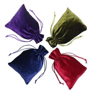 Customized Logo <b>Cheap</b> Soft Velvet Gift Bags 5.1x7.8 Inch Velvet Drawstring Pouches for Tarot Rune Jewelry <b>Ring</b> - Product Image 2