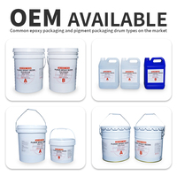 Revêtement liquide en résine époxy métallique auto-nivelant, brillant, imperméable et antidérapant, kit de revêtement de sol en 2 parties avec effet marbre