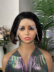pixie cut <b>Wig</b> 13*4 silk straight Style Brown Ombre Full Head raw Hair Double Weft <b>short</b> pixie cut <b>wig</b> Hair - Product Image 4
