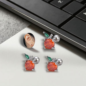Xinfocus nouveau Design <span class=keywords><strong>petit</strong></span> fruit Piercing bijoux pomme Cartilage Tragus boucle d'oreille mode Piercing hélice oreille <span class=keywords><strong>anneau</strong></span> indien boucle d'oreille - Product Image 6