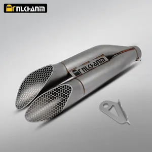 ท่อไอเสียสแตนเลส Universal 60 มม. Gemini แบบสองทางออก สีเงิน รุ่นใหม่ R9 <span class=keywords><strong>R1</strong></span> <span class=keywords><strong>GSX</strong></span>-R1000 ZX-4R ZX-6R ZX-10R - Product Image 6