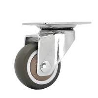 Roue pivotante silencieuse de 15 pouces en caoutchouc TPR pour mobilier et poussette, roulement plat, bande de roulement industrielle en caoutchouc résistante à l'usure