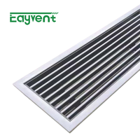 Diffuseur linéaire encastrable en aluminium 6063-T5 sans cadre pour plafond en cloison sèche, grille de ventilation CVC